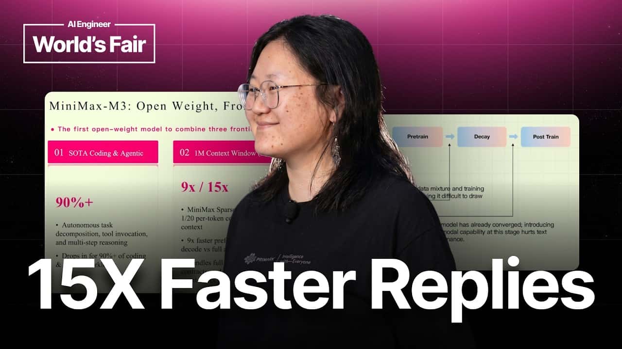 How MiniMax M3 Was Built: Sparse Attention and Native Multimodality — Olive Song